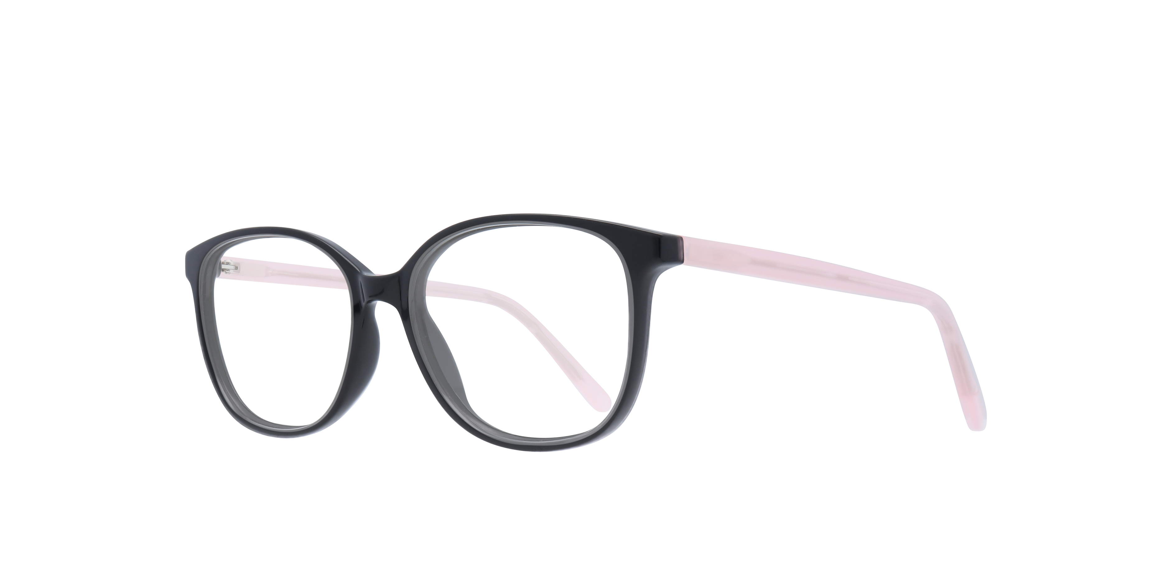 Alora Black & Pink AcetateEyeglass Frames for Glasses Direct, Angle View