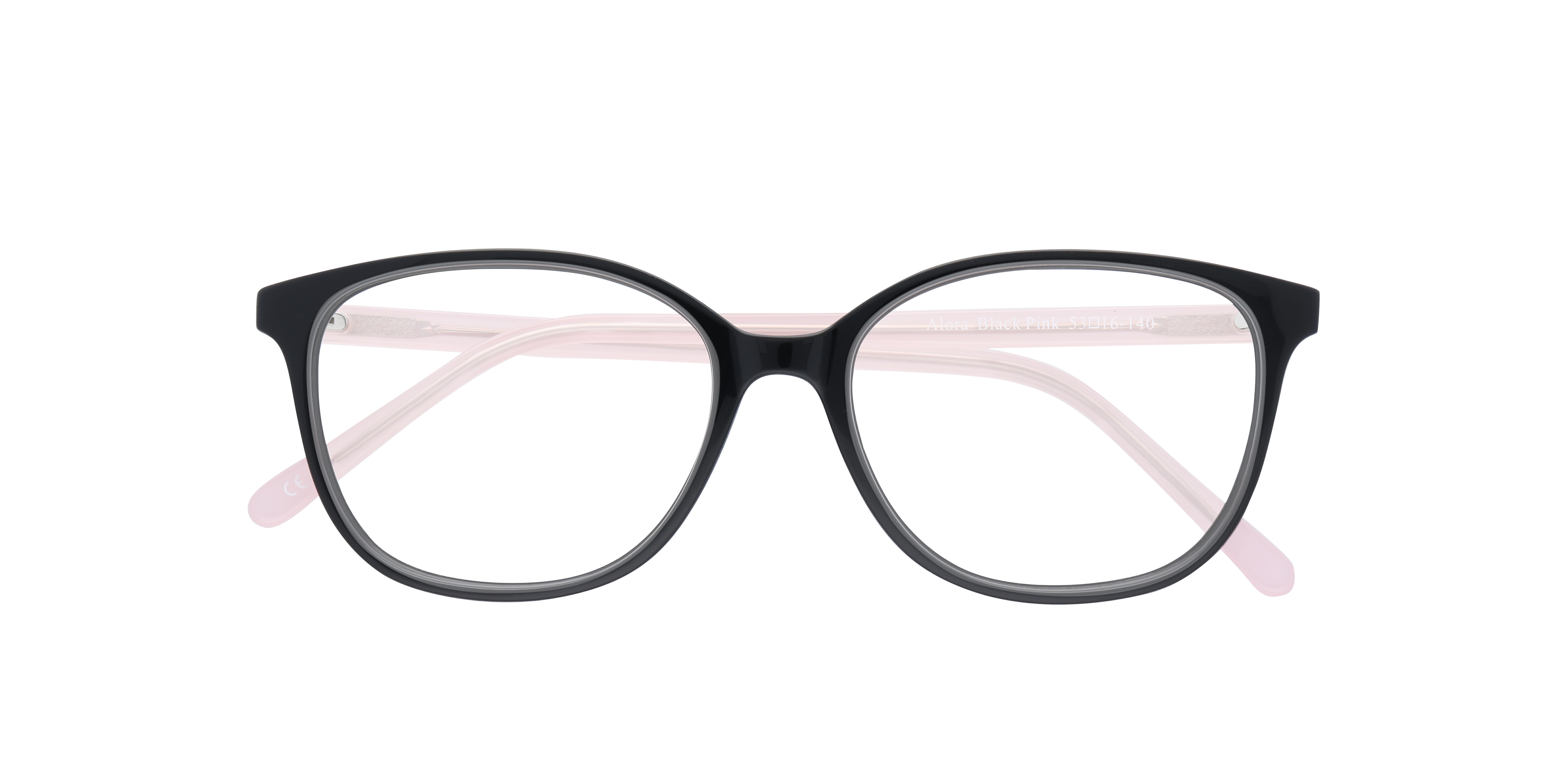 Alora Black & Pink AcetateEyeglass Frames for Glasses Direct, Closed View