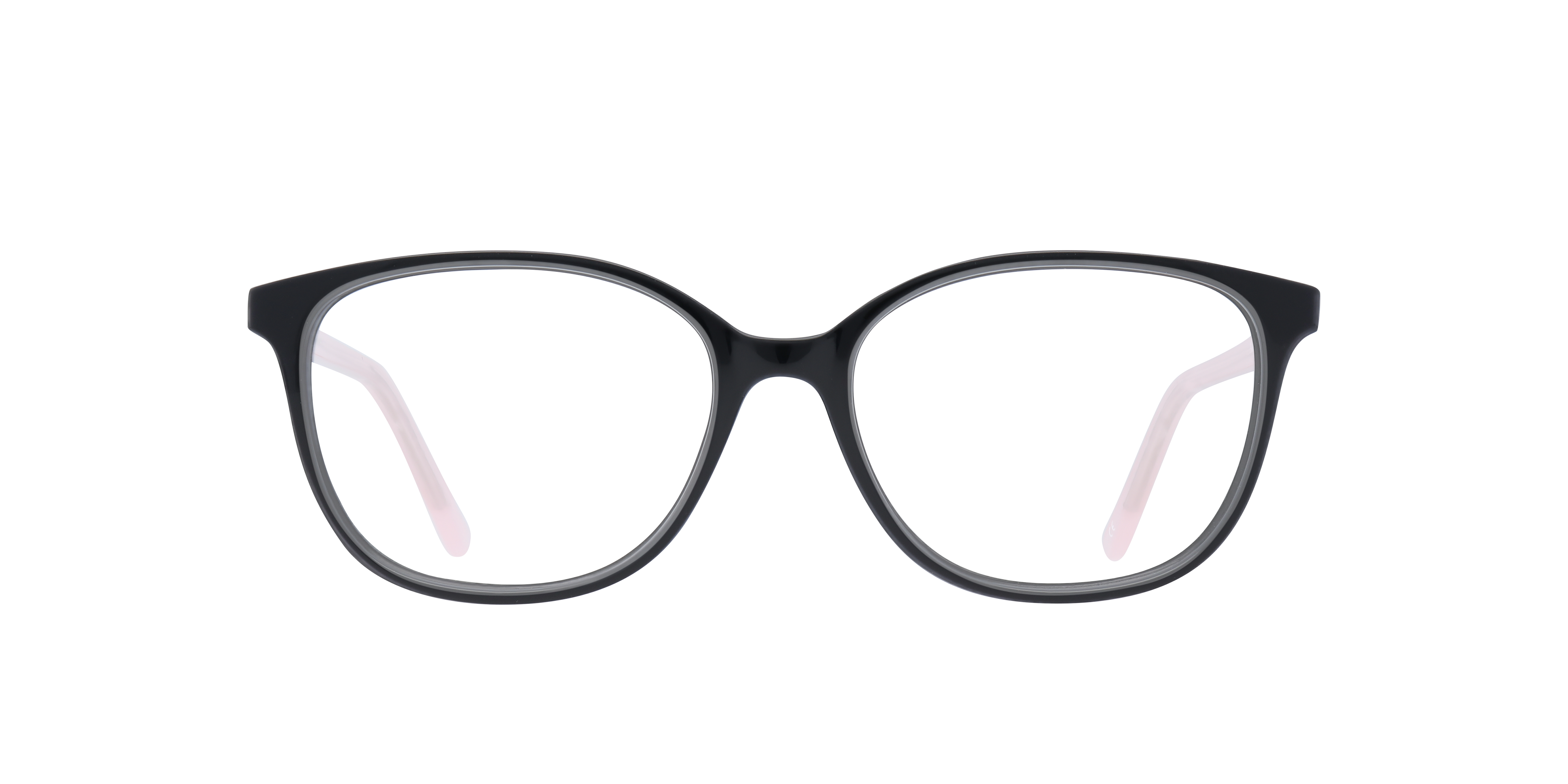 Alora Black & Pink AcetateEyeglass Frames for Glasses Direct, Front View