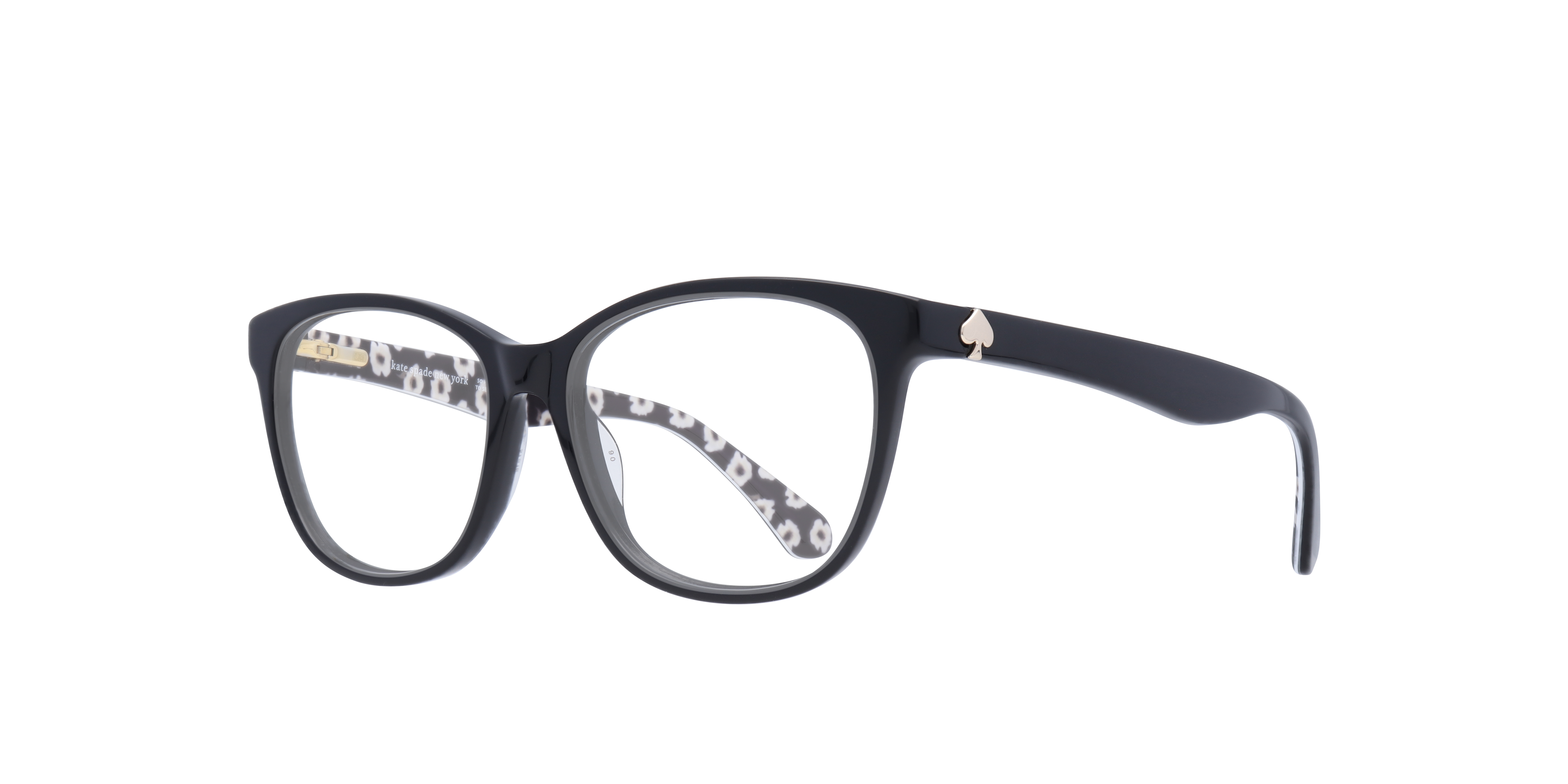 Atalina Black PlasticEyeglass Frames for Glasses Direct, Angle View