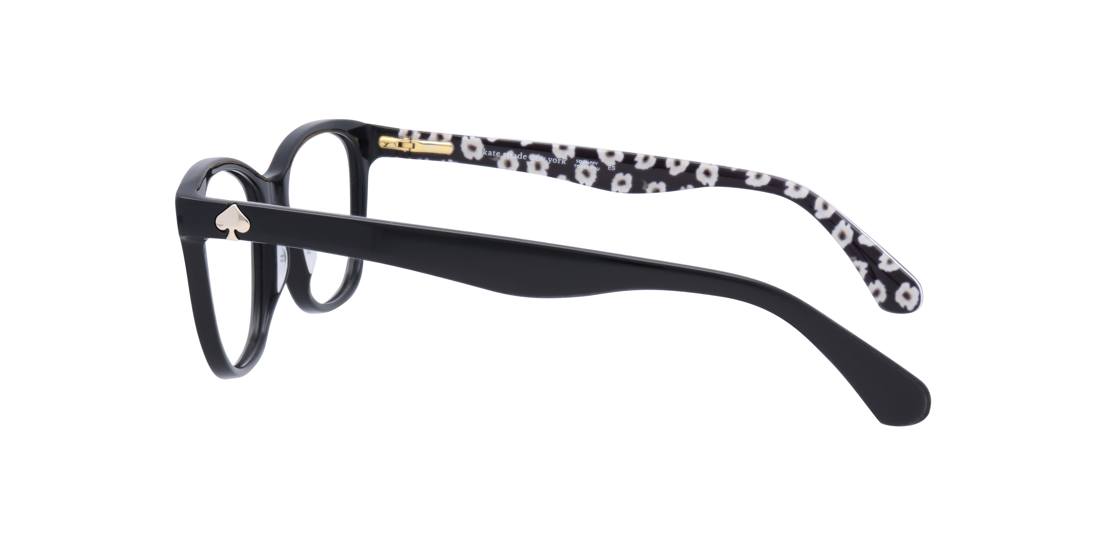 Atalina Black PlasticEyeglass Frames for Glasses Direct, Side View