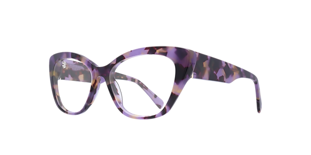 Farrah Mauve Havana AcetateEyeglass Frames for Glasses Direct, Angle View