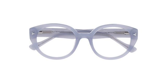 Melody Milky Light Blue AcetateEyeglass Frames for Glasses Direct, Closed View