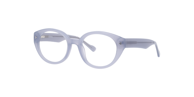Melody Milky Light Blue AcetateEyeglass Frames for Glasses Direct, Angle View