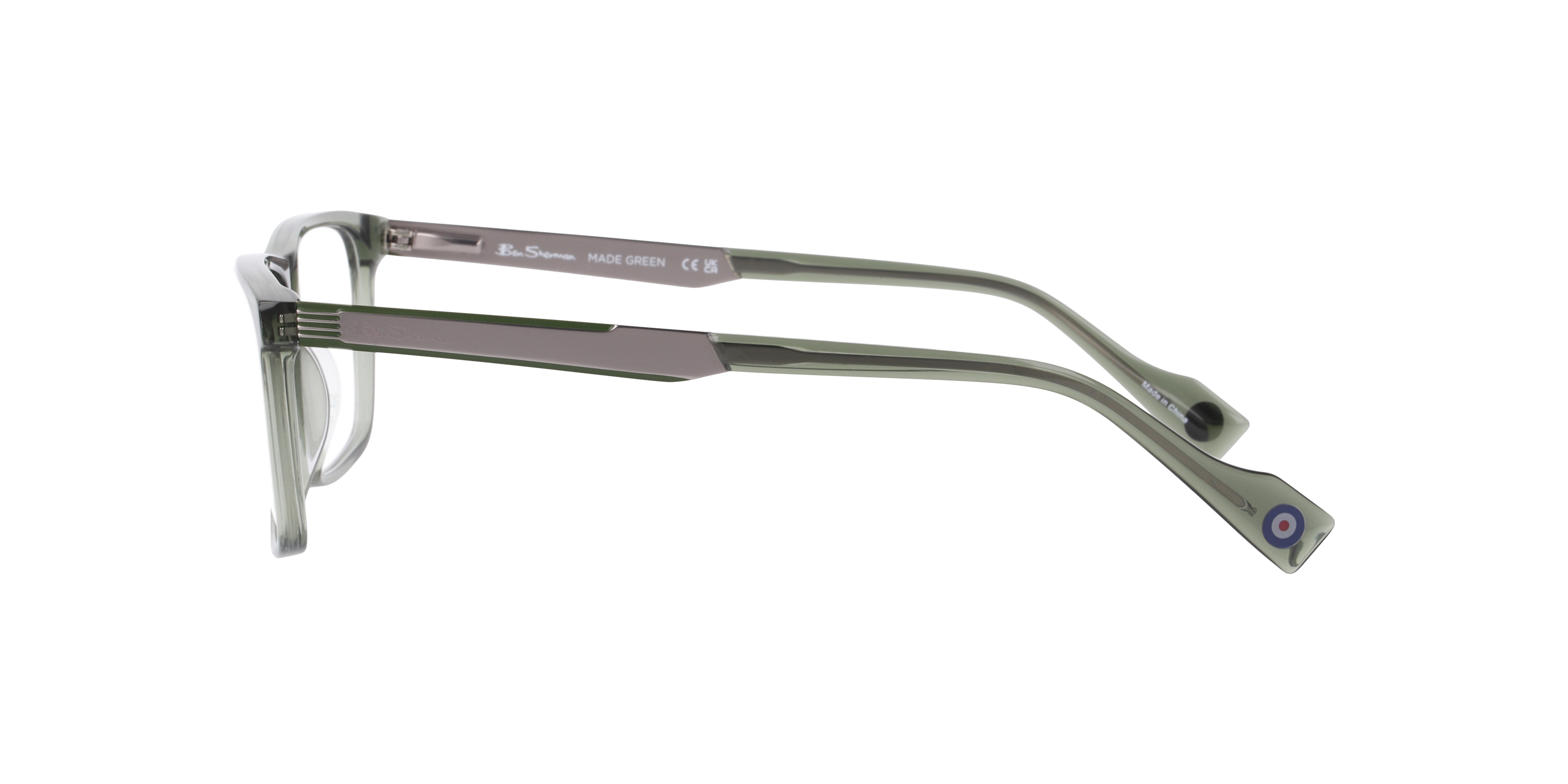 Bspark Green AcetateEyeglass Frames for Glasses Direct, Side View