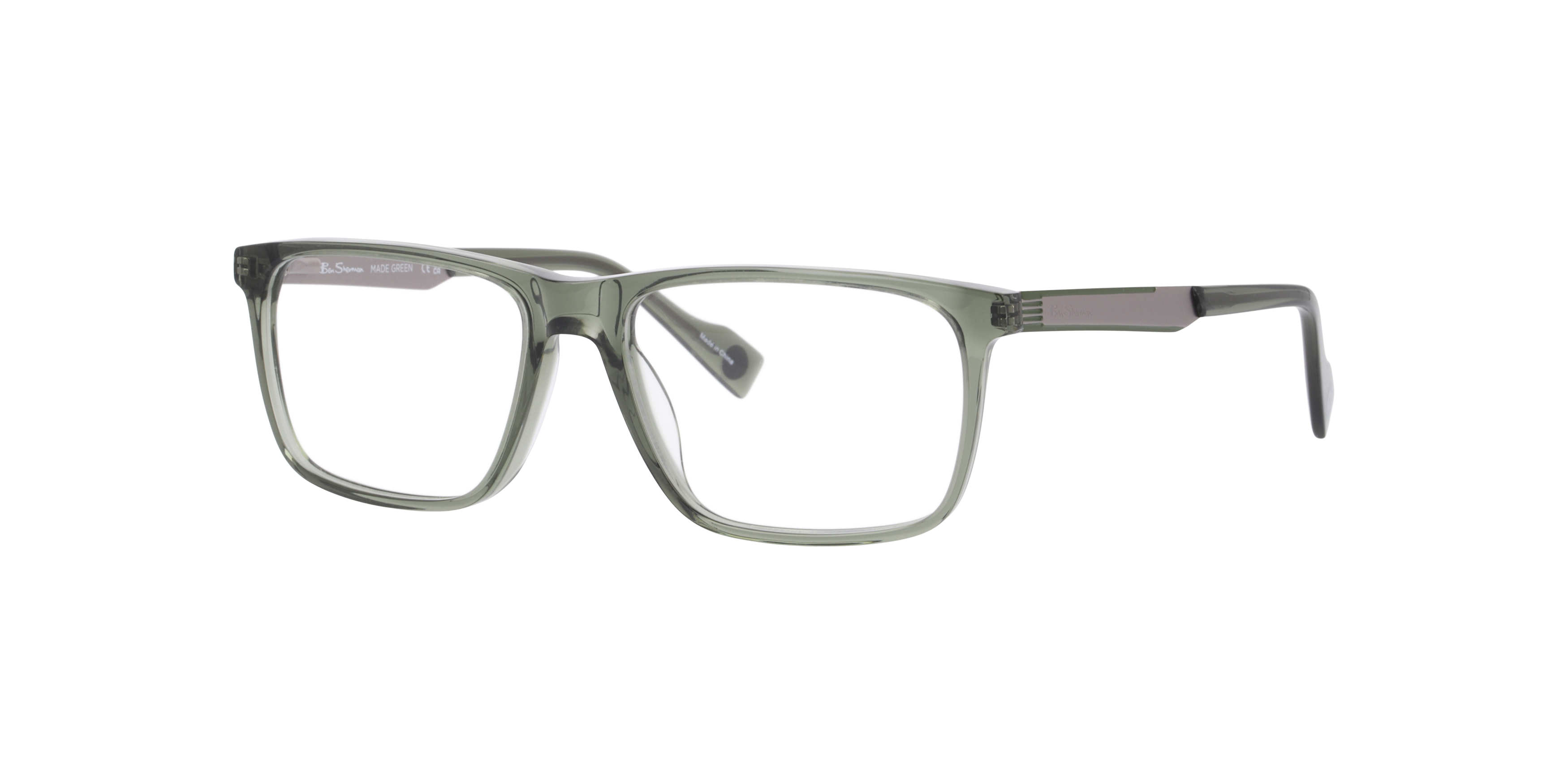 Bspark Green AcetateEyeglass Frames for Glasses Direct, Angle View