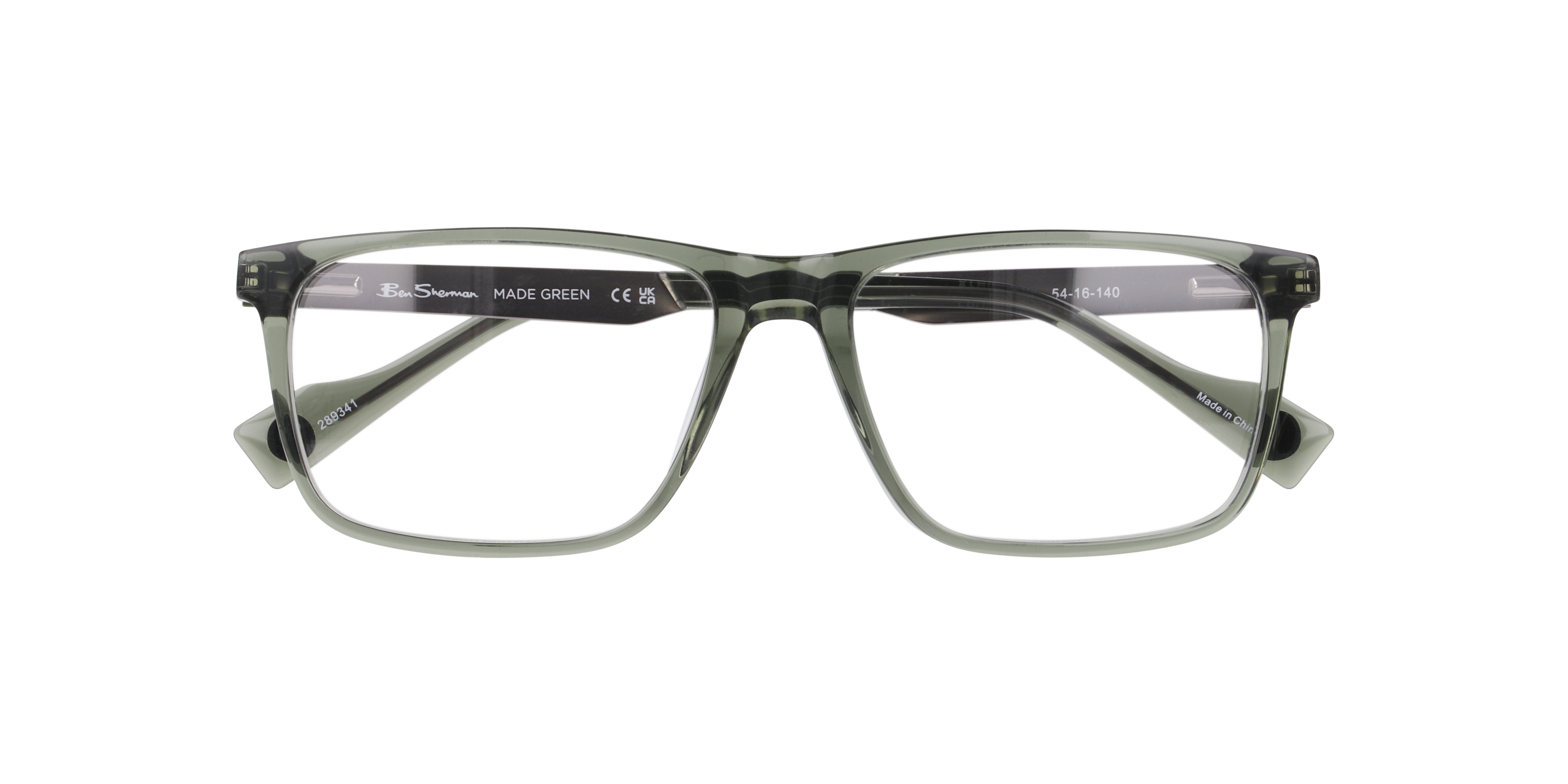 Bspark Green AcetateEyeglass Frames for Glasses Direct, Closed View