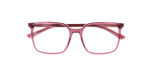 Mia Crystal Pink PlasticEyeglass Frames for Glasses Direct, Closed View