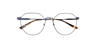 Morgan Blue MetalEyeglass Frames for Glasses Direct, Closed View