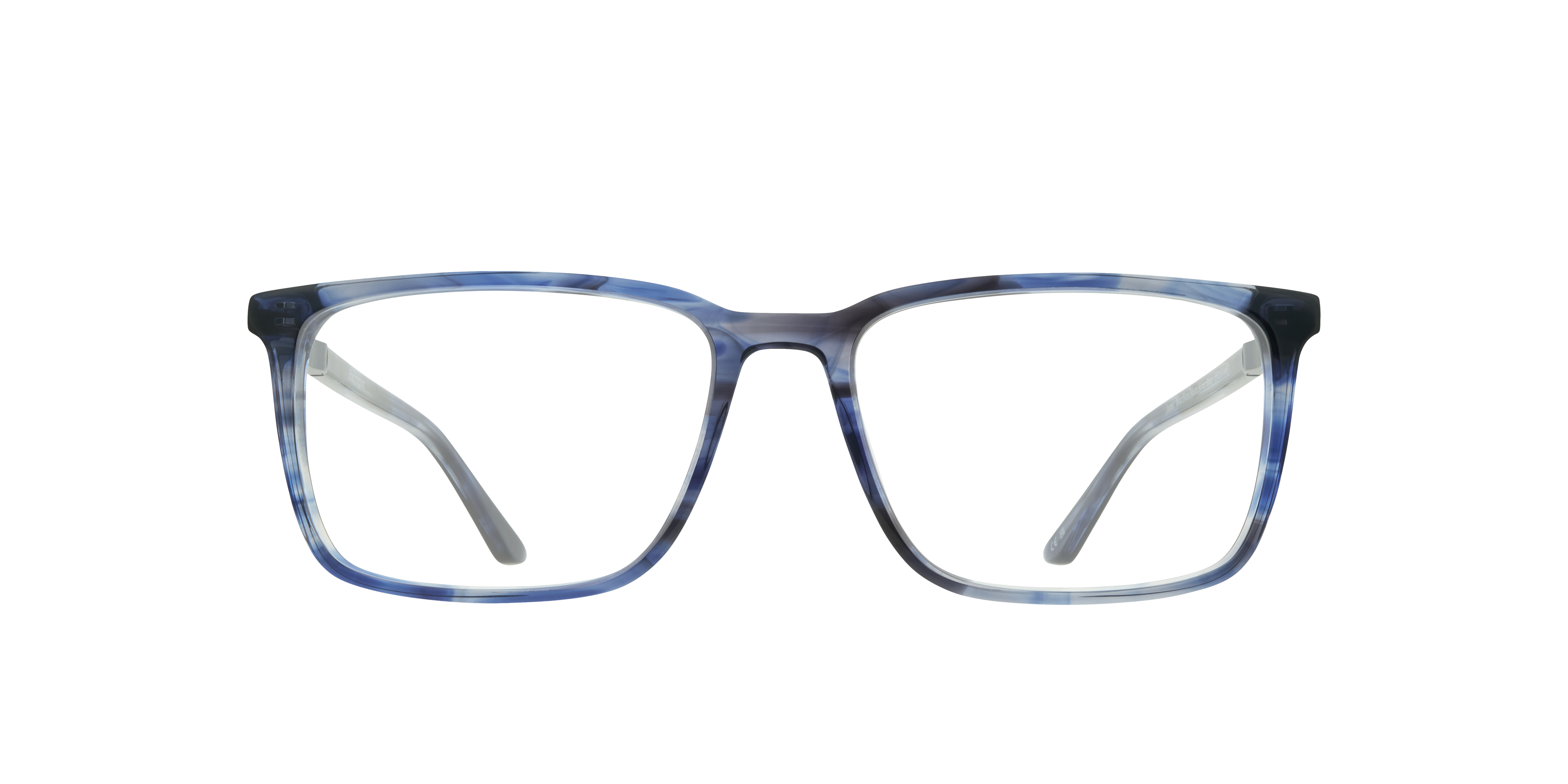 Jonas Blue Horn & Matte Silver Blue AcetateEyeglass Frames for Glasses Direct, Front View