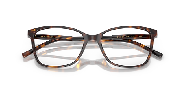 DG3424 Havana AcetateEyeglass Frames for Glasses Direct, Closed View