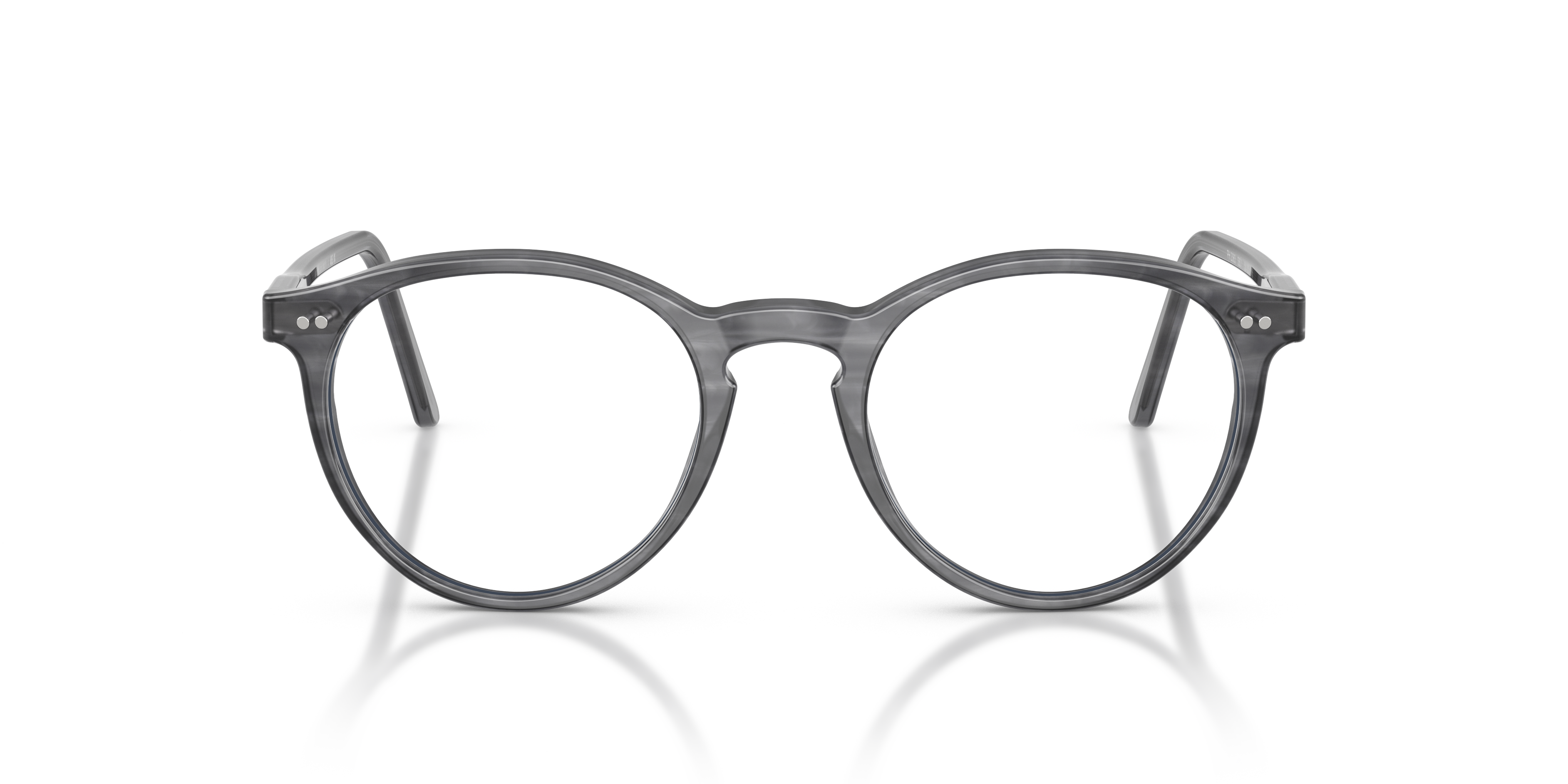 PH2083 Shiny Striped Grey AcetateEyeglass Frames for Glasses Direct, Front View
