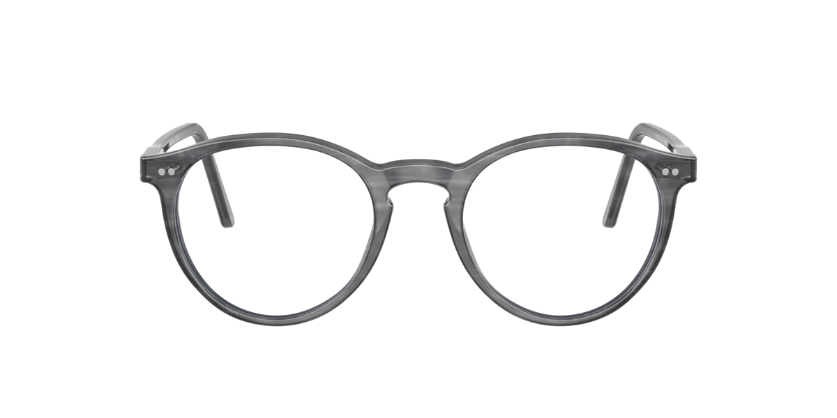 Polo Ralph Lauren Men's Shiny Striped Grey Phantos Acetate Eyeglasses Online - Full Rim - Ph2083