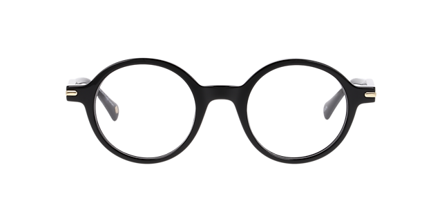 Nine Elms Black AcetateEyeglass Frames for Glasses Direct, Front View