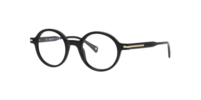 Nine Elms Black AcetateEyeglass Frames for Glasses Direct, Angle View