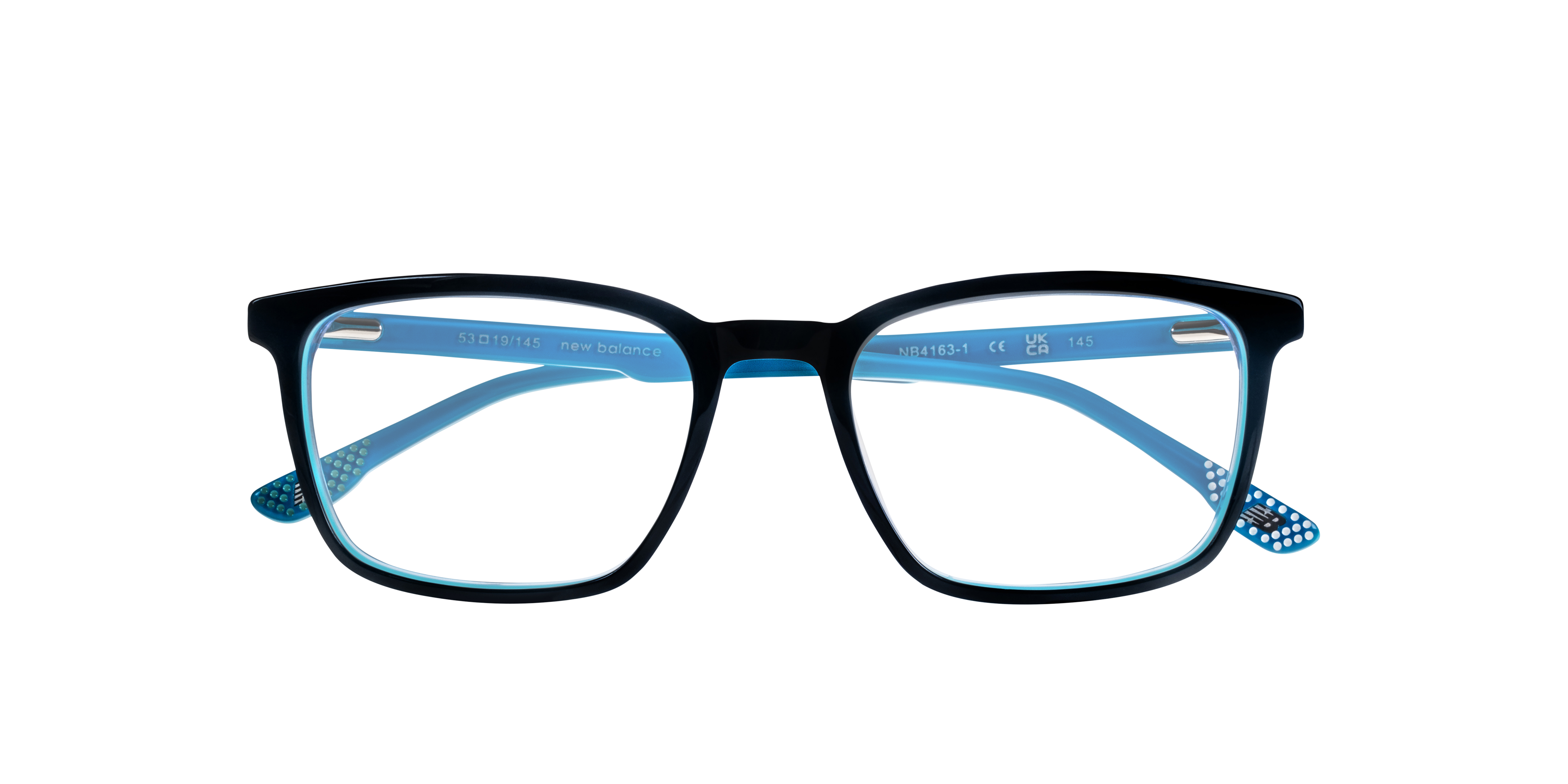 NB4163 Blue AcetateEyeglass Frames for Glasses Direct, Closed View