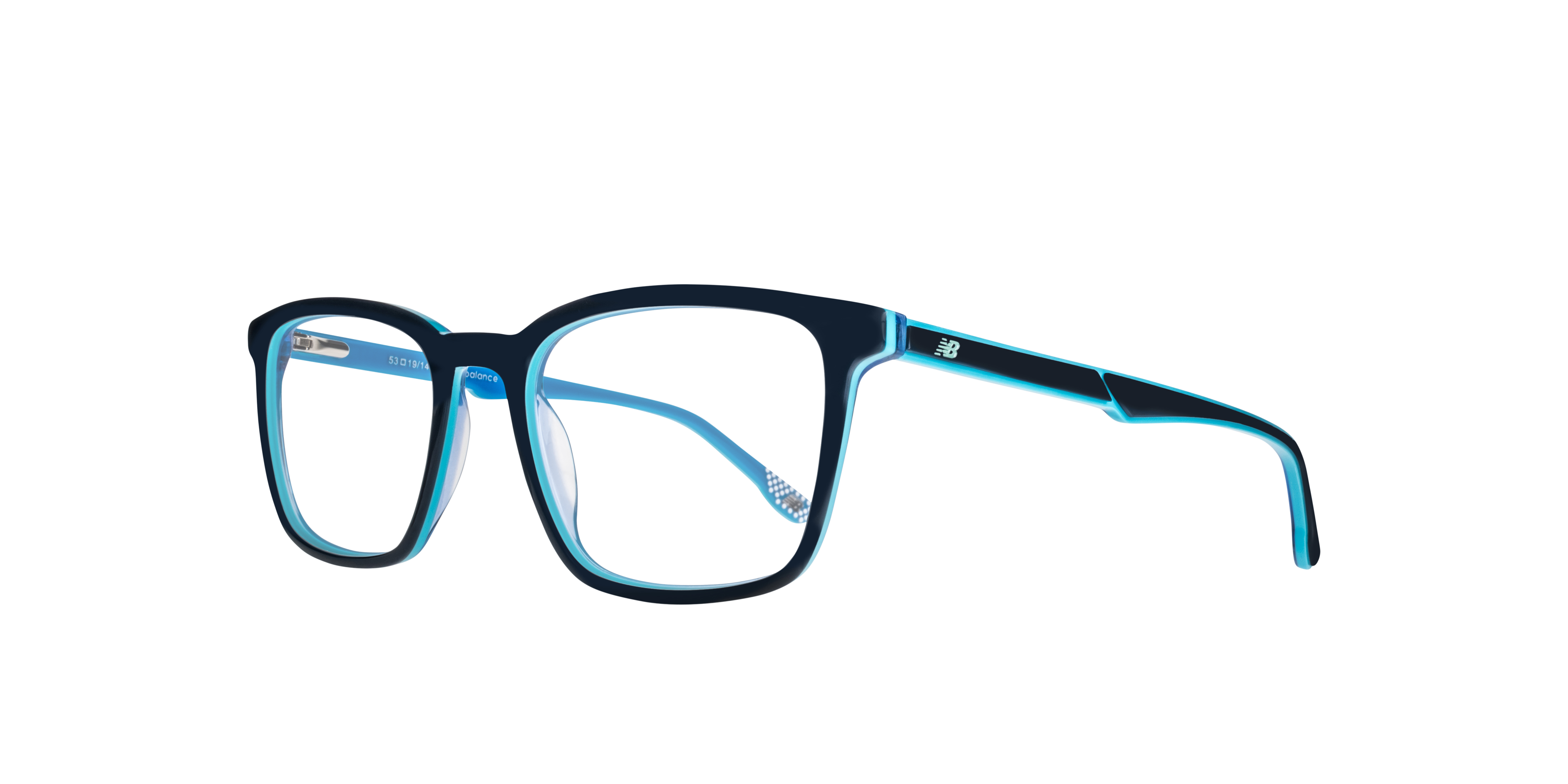 NB4163 Blue AcetateEyeglass Frames for Glasses Direct, Angle View