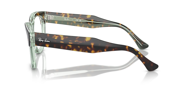 RB0298V Havana On Transparent Green AcetateEyeglass Frames for Glasses Direct, Side View