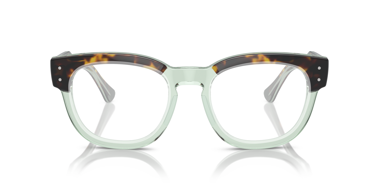 RB0298V Havana On Transparent Green AcetateEyeglass Frames for Glasses Direct, Front View