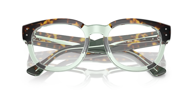 RB0298V Havana On Transparent Green AcetateEyeglass Frames for Glasses Direct, Closed View