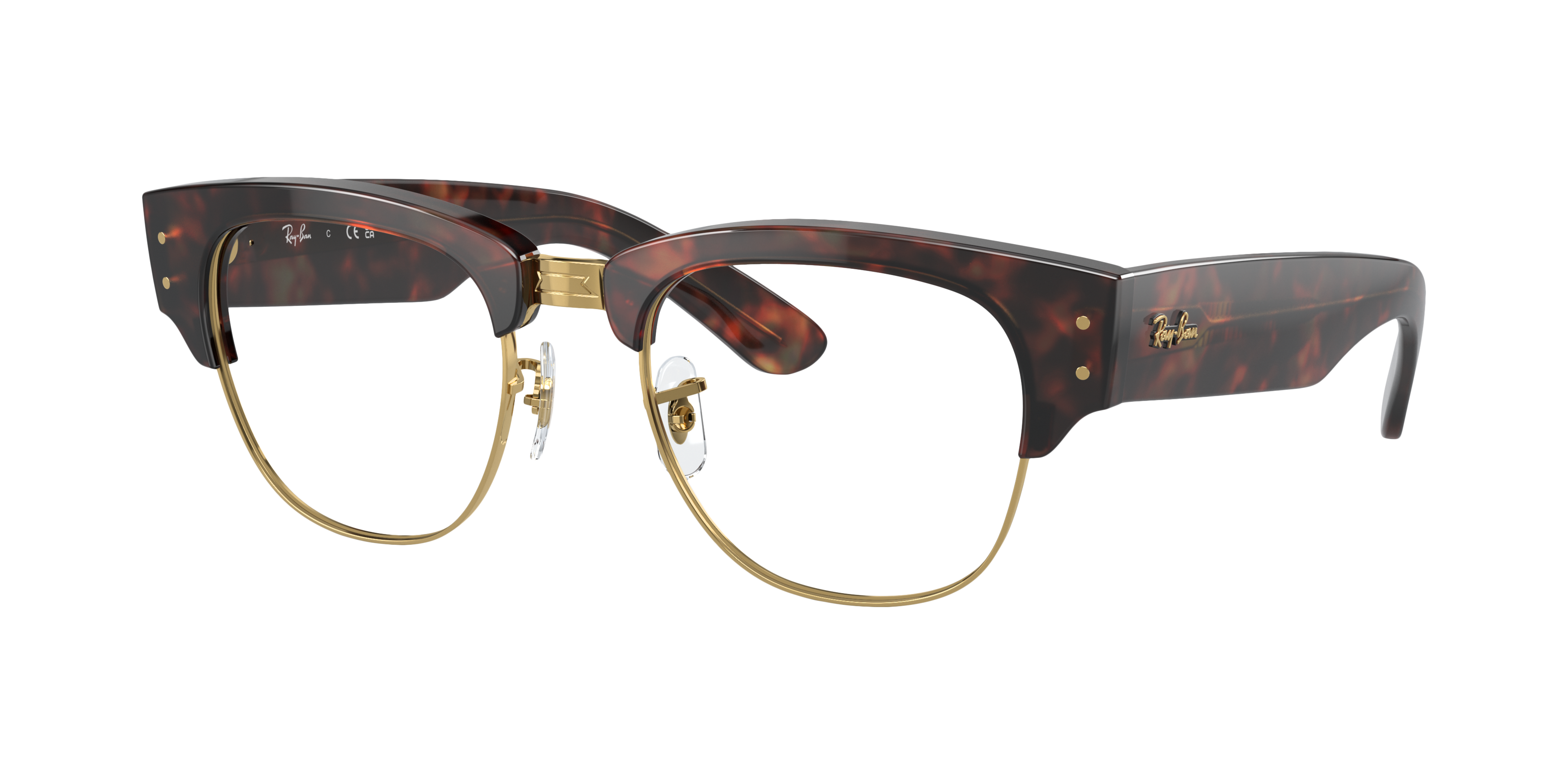 RB0316V Tortoise On Gold PlasticEyeglass Frames for Glasses Direct, Angle View