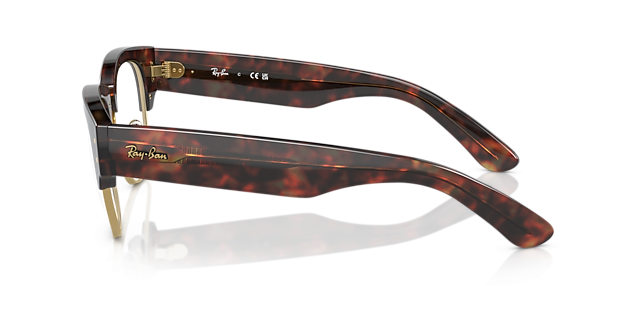 RB0316V Tortoise On Gold PlasticEyeglass Frames for Glasses Direct, Side View