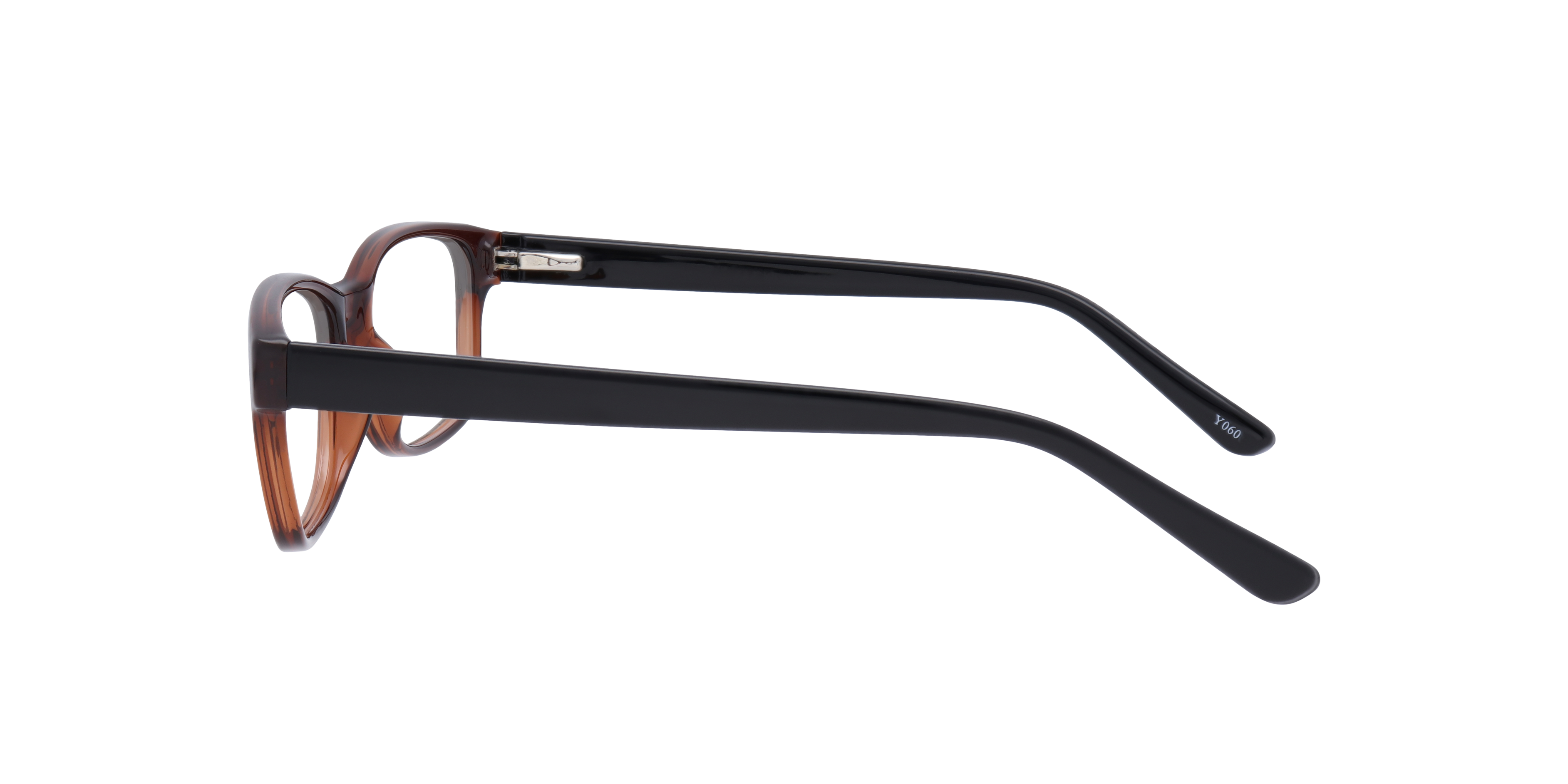 Dewy Brown & Black PlasticEyeglass Frames for Glasses Direct, Side View