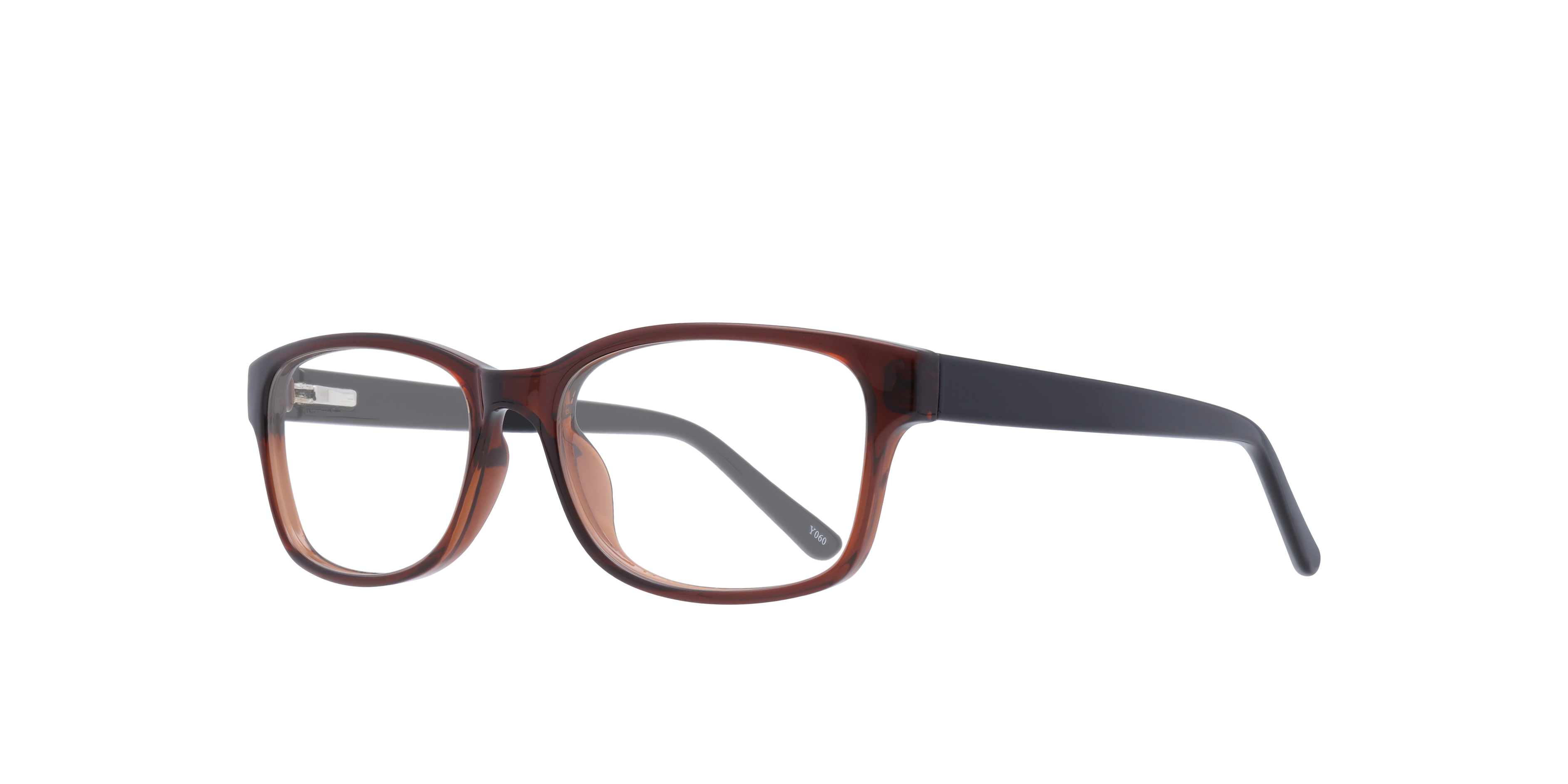 Dewy Brown & Black PlasticEyeglass Frames for Glasses Direct, Angle View