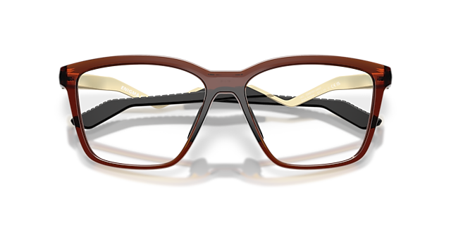 Kylian Mbappé Signature Series Enigma Mass Dark Amber PlasticEyeglass Frames for Glasses Direct, Closed View
