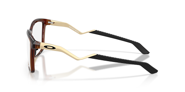 Kylian Mbappé Signature Series Enigma Mass Dark Amber PlasticEyeglass Frames for Glasses Direct, Side View