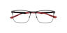 Nb4192 Black Red MetalEyeglass Frames for Glasses Direct, Closed View