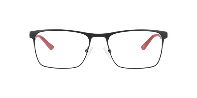 Nb4192 Black Red MetalEyeglass Frames for Glasses Direct, Front View