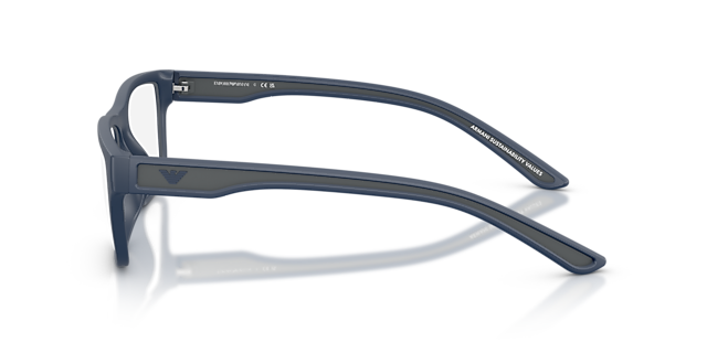 EA3276U Rubberized Matte Blue PlasticEyeglass Frames for Glasses Direct, Side View