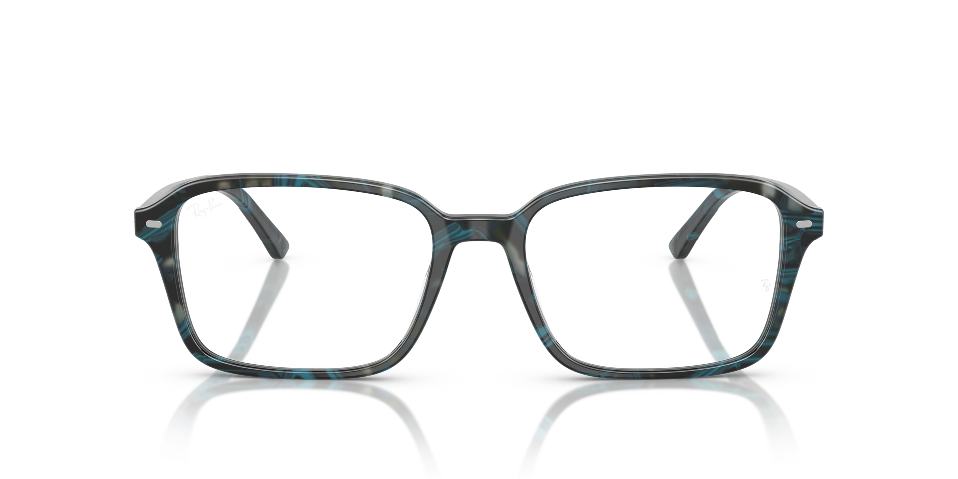Glasses Direct ™ -RB5431F - Square Transparent Fantasy Blue & Grey ...