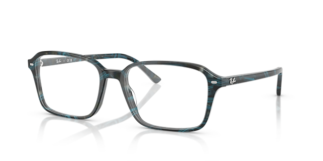 RB5431F Transparent Fantasy Blue & Grey AcetateSunglass Frames for Glasses Direct, Angle View