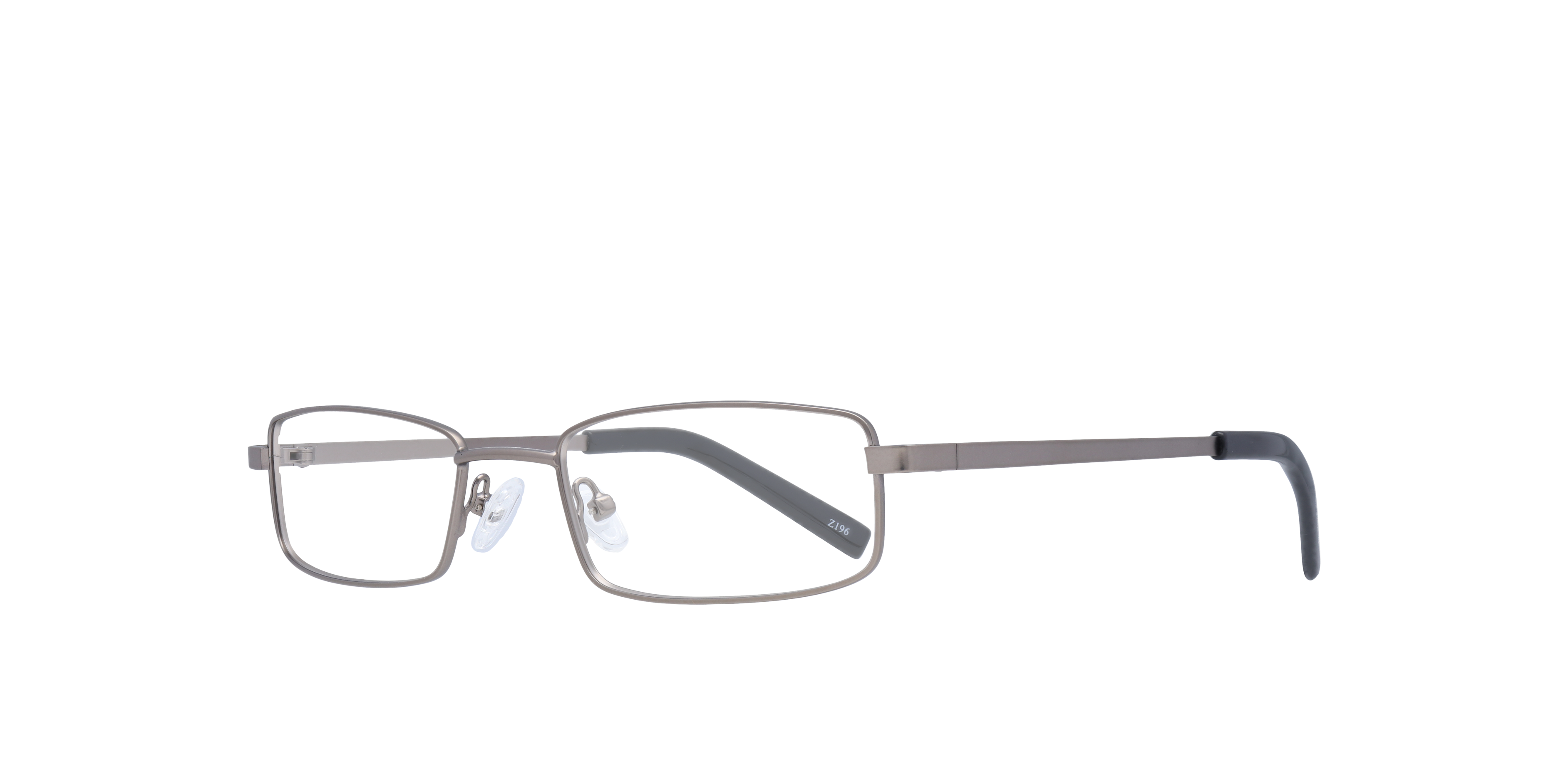 Gordan Matte Gunmetal MetalEyeglass Frames for Glasses Direct, Angle View