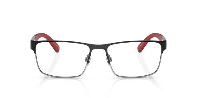 PH1215 Shiny Black & Gunmetal MetalEyeglass Frames for Glasses Direct, Front View