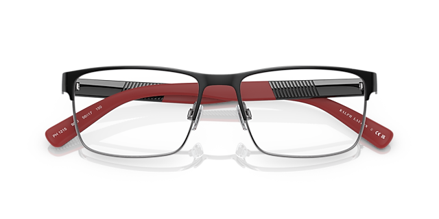 PH1215 Shiny Black & Gunmetal MetalEyeglass Frames for Glasses Direct, Closed View