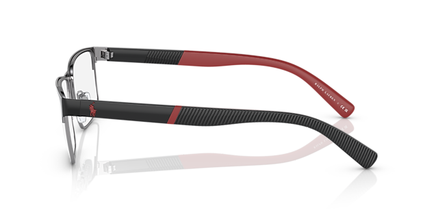 PH1215 Shiny Black & Gunmetal MetalEyeglass Frames for Glasses Direct, Side View