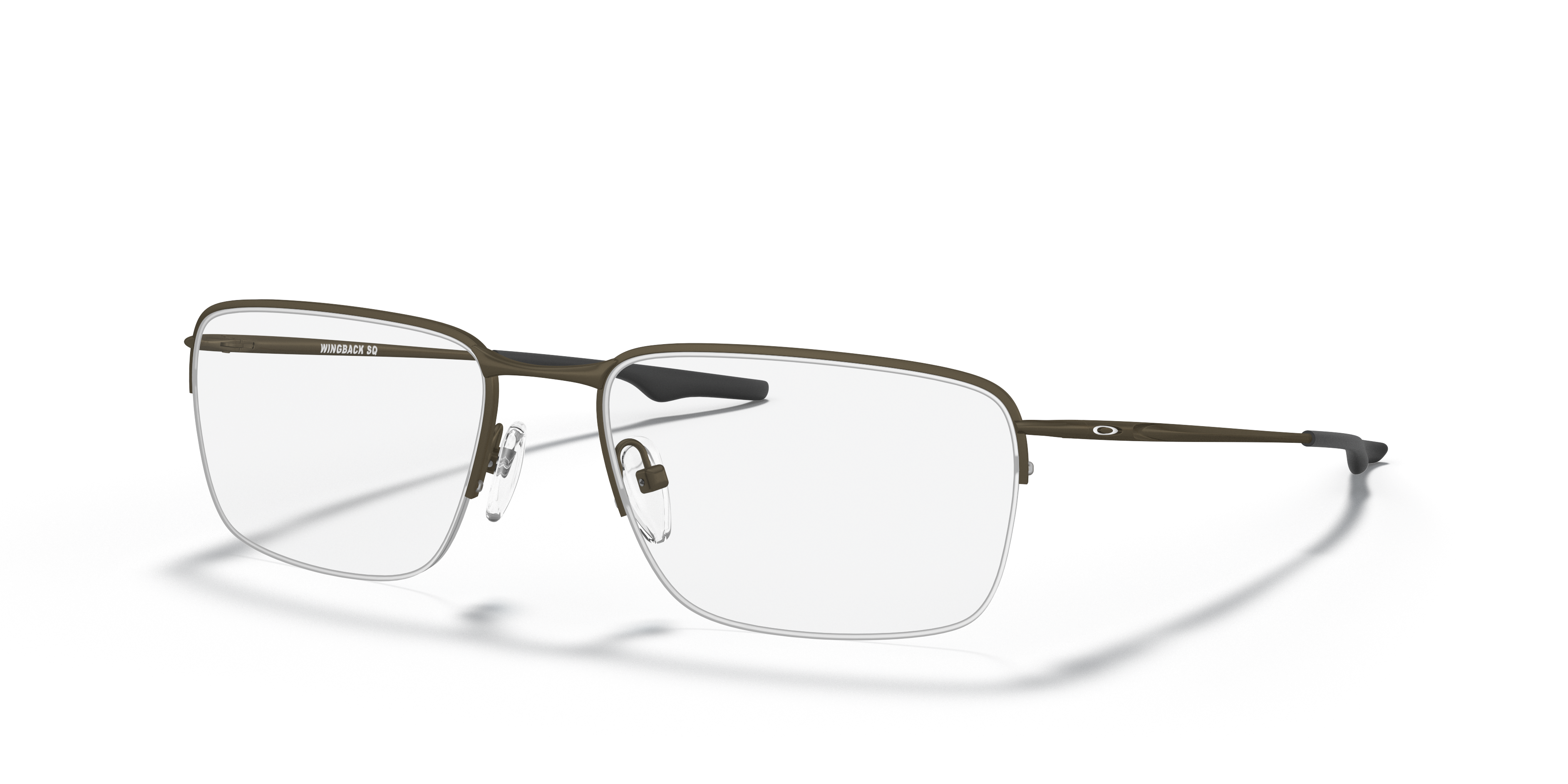 Wingback SQ Pewter TitaniumEyeglass Frames for Glasses Direct, Angle View