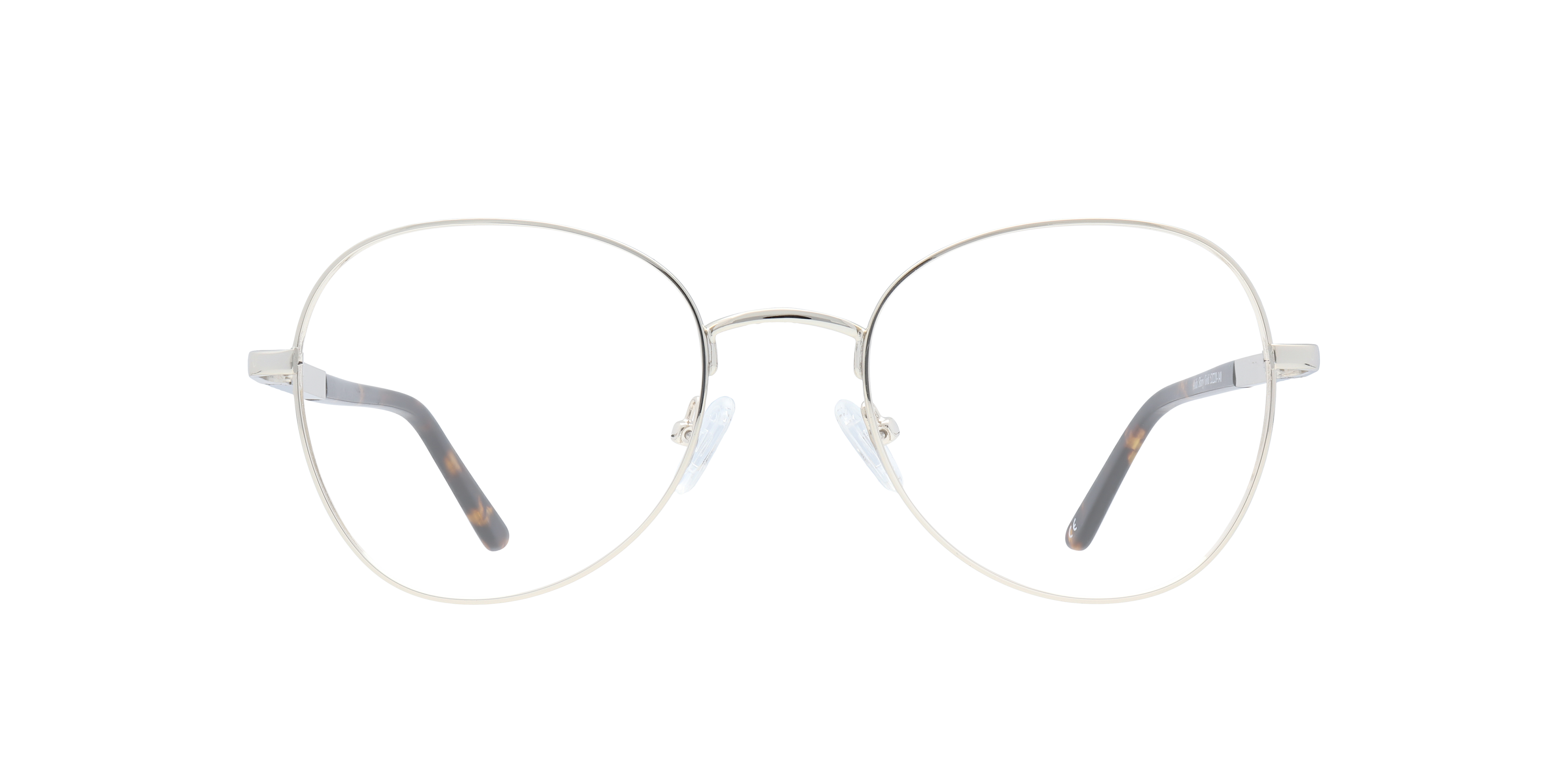 Aida Shiny Gold MetalEyeglass Frames for Glasses Direct, Front View