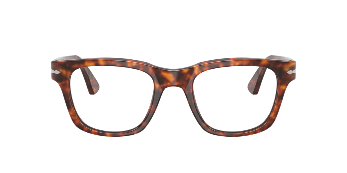 Persol Unisex Havana Square Acetate Eyeglasses Online - Full Rim - Po3389v