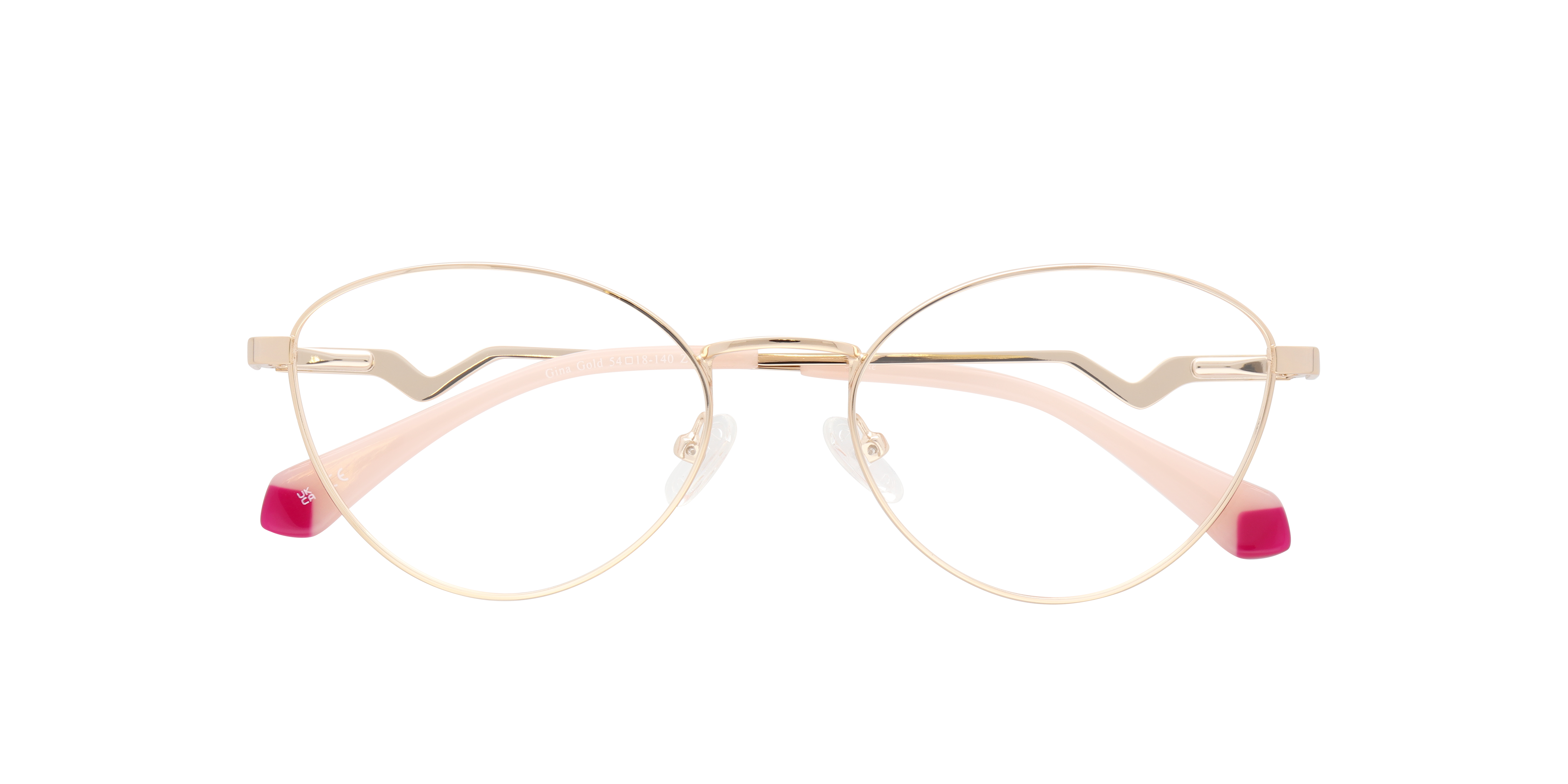 Gina Gold MetalEyeglass Frames for Glasses Direct, Closed View