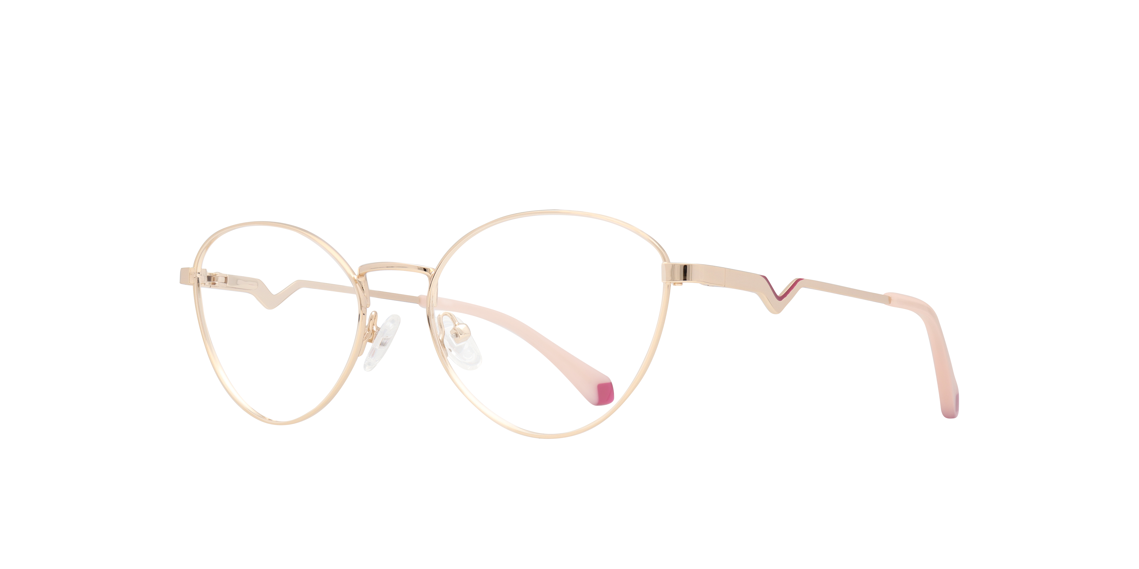 Gina Gold MetalEyeglass Frames for Glasses Direct, Angle View