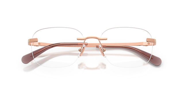 HC5206D Shiny Rose Gold MetalEyeglass Frames for Glasses Direct, Closed View