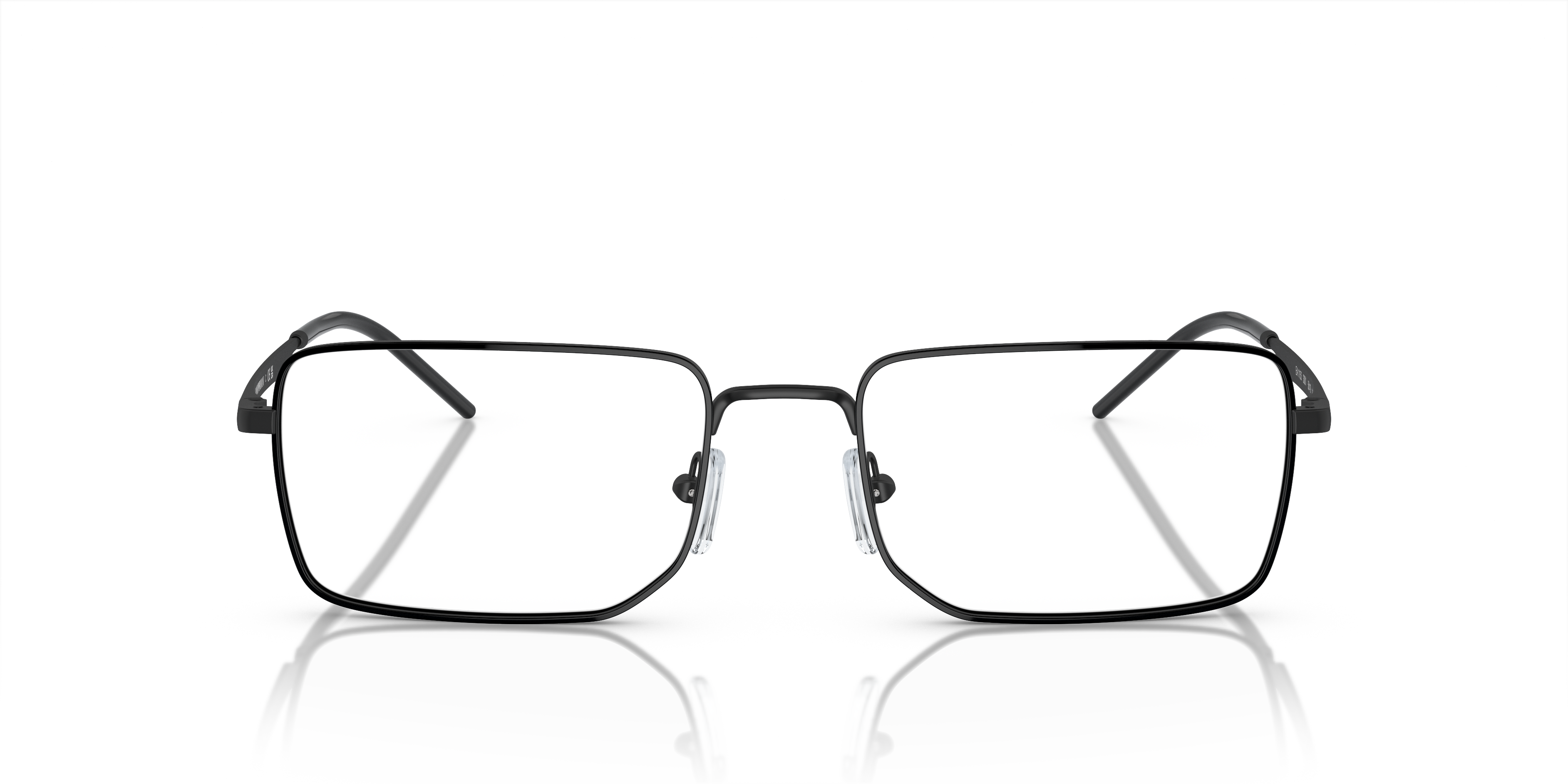 EA1153 Matte Black MetalEyeglass Frames for Glasses Direct, Front View