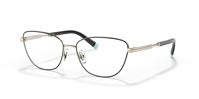 TF1142 Black On Pale Gold MetalEyeglass Frames for Glasses Direct, Angle View
