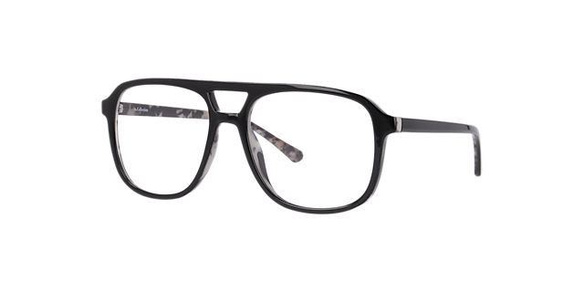 Max Black On Grey Havana PlasticEyeglass Frames for Glasses Direct, Angle View