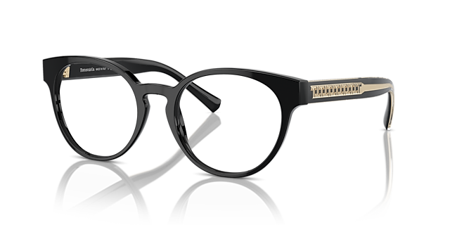 TF2250 Black AcetateEyeglass Frames for Glasses Direct, Angle View