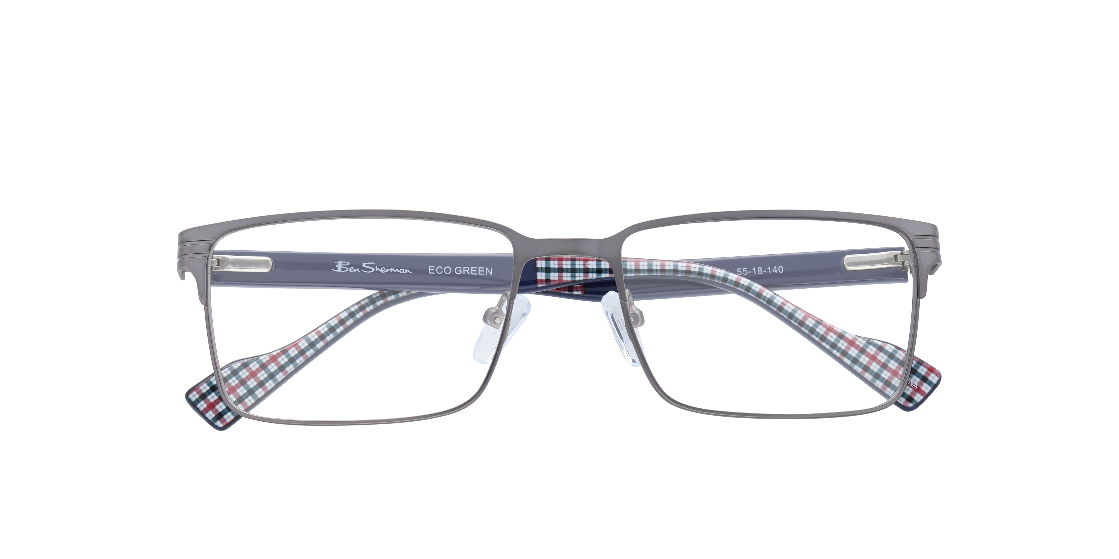 Brook BN Gunmetal PlasticEyeglass Frames for Glasses Direct, Closed View